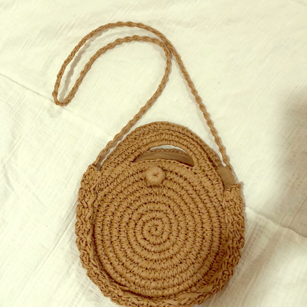 Raffia Crossbody Purse